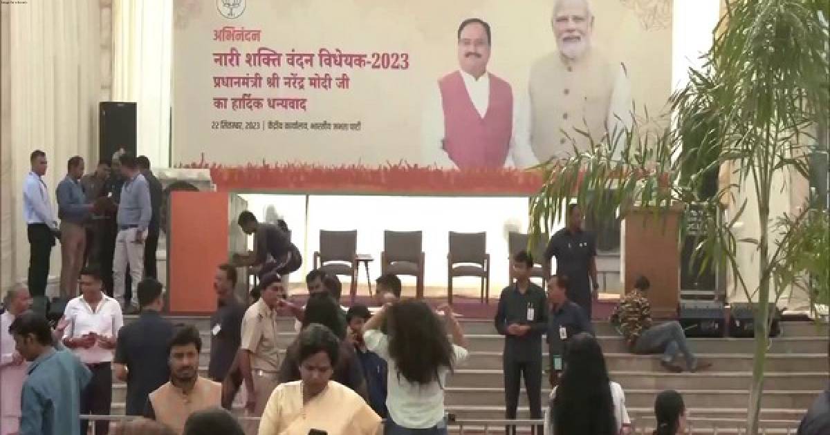 BJP workers thank PM Modi after passing of Women's Reservation Bill, celebrations at party HQ in Delhi